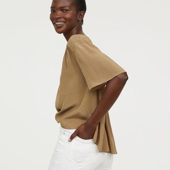 ANNA GLOVER x H&M Crêped Blouse - Picture 1 of 3